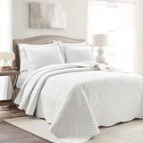 Red Barrel Studio® Microfiber 3 Piece Coverlet/Bedspread Set Microfiber in White | Queen Coverlet/Bedspread + 2 Queen Shams | Wayfair