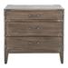 Joss & Main Lauretta 3 - Drawer Nightstand Wood in Brown | 24 H x 26 W x 20 D in | Wayfair A91765AFAAC24CA198B205CAED042C0C