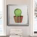 Dakota Fields Boho Cacti III - Picture Frame Painting on Canvas in Brown/Green/Indigo | 26.5 H x 26.5 W x 1.5 D in | Wayfair