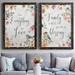 Red Barrel Studio® Spring Bird Love - 2 Piece Picture Frame Textual Art Set on Canvas Canvas, Solid Wood in Black/Red/White | 20 H x 17 W in | Wayfair