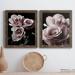 Red Barrel Studio® Rose Noir I - 2 Piece Picture Frame Painting Set on Canvas Canvas, Solid Wood in Black/Pink | 31.5 H x 23.5 W in | Wayfair