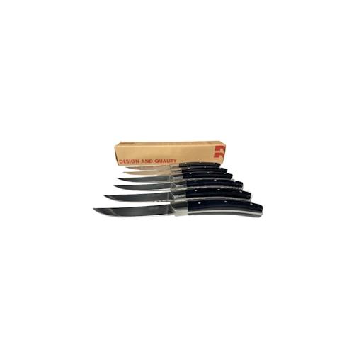 6er Set Comas Steakmesser Edelstahl Steakbesteck Grillbesteck Messer Messerset Pizzamesser Zermatt