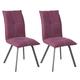 Lot de 2 chaises tissu coloris violet