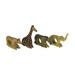 Set Of 4 Hand Carved African Wild Animal Napkin Rings - 4.5 X 4.25 X 1 inches