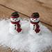 Frosty Snowmen Salt & Pepper Shakers - 1¾'' dia. x 3''H