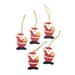 Novica Handmade Waving Santa Wood Ornaments (Set Of 5) - 3.1" H x 2" W x 0.3" D