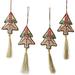 Novica Handmade Silver Pine Beaded Ornaments (Set Of 4)