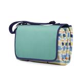 Picnic Time Blanket Tote - St. Tropez Stripes/Aqua Blue