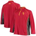 Men's Cardinal USC Trojans Big & Tall Textured Raglan Quarter-Zip Jacket