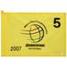 PGA TOUR Event-Used #5 Yellow Pin Flag from The Bridgestone Invitational on August 2nd to 5th 2007