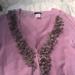 J. Crew Sweaters | Jcrew Merino Wool, Silk Design V-Neck Cardigan Xs | Color: Purple | Size: Xs