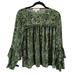 Michael Kors Tops | Michael Kors Green Paisley Flowy Top, Size Med | Color: Green | Size: M