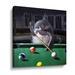 Winston Porter Pool Shark - Graphic Art on Canvas in Gray/Green | 14 H x 14 W x 2 D in | Wayfair 236B037D96E94658B3B2A7ED25277DED