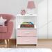 Sorbus Nightstand 2-Drawer Storage Dresser - Bedroom Furniture, Accent End Table Chest, College Dorm, Steel Frame | Wayfair DRW-TB2-PI