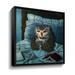 Winston Porter Night Owl - Graphic Art on Canvas in Blue/Gray | 18 H x 18 W x 2 D in | Wayfair 4C01DA7AE5DC4D37922BBB62F4047293