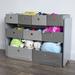Isabelle & Max™ Milas Fabric Multi-Bin Toy Organizer Wood/MDF in Gray | 24 H x 36 W x 12 D in | Wayfair D6522AAE0FFA4D5881FFDAD44AFE8D39