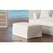 "Sunset Trading Newport Slipcover Only for 44"" Wide Ottoman | Stain Resistant Performance Fabric | White - Sunset Trading SY-130030SC-391081"