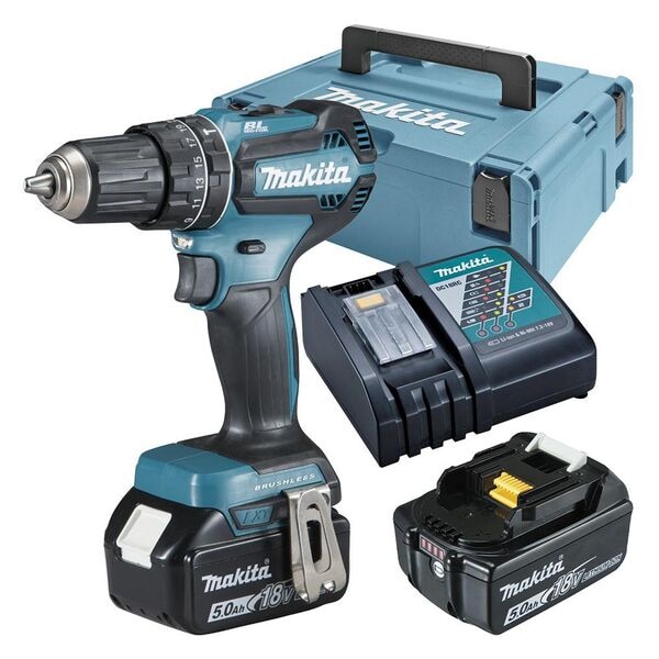 makita Akku-Schlagbohrschrauber »DHP485RTJ« Komplett-Set türkis