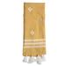 Foreside Home & Garden Yellow Striped 27 x 18 Inch Woven Kitchen Tea Towel with Hand Sewn Tassels - Single