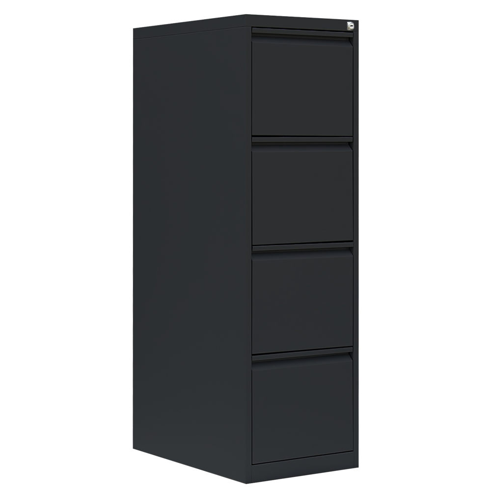 Lüllmann® Hängeregistraturschrank, 4 Schubladen einbahnig, 1320 x 400 x 620 mm, tiefschwarz Image