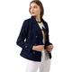 Allegra K Women's Elegant Coats Notched Lapel Double Breasted Short Pea Coat Dark Blue 8