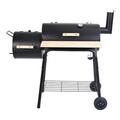 Topbuy Bbq Grill Charcoal Barbecue Meat Smoker Backyard Camping Steel in Black/Gray | 42.5 H x 25.5 W x 45.5 D in | Wayfair TOPB001791