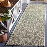 Green/White 27 x 0.2 in Area Rug - Langley Street® Cervantez Oriental Beige/Green Indoor/Outdoor Area Rug | 27 W x 0.2 D in | Wayfair