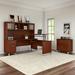 Gracie Oaks Magomed L-Shape Standing Desk w/ Hutch | 71.01 W x 71.75 D in | Wayfair 6C895486778B41B4A0C879F6F588B463