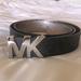 Michael Kors Accessories | Mk Michael Kors Signature Black Belt Silver Xl | Color: Black/Silver | Size: Xl