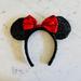 Disney Accessories | Disney Minnie Mouse Sequins Headband | Color: Black/Red | Size: Osg