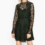 Zara Dresses | Dark Green Zara Dress - Medium | Color: Green | Size: M