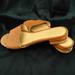 Michael Kors Shoes | Leather Michael Kors Joy Slide Sandal (Size 6) | Color: Brown/Gold | Size: 6