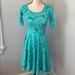 Lularoe Dresses | Lularoe Nicole Paisley Dress | Color: Blue/Green | Size: Xxs