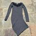 Free People Dresses | Free People Grey + Blue + Black Long Sleeve Crochet Dress | Color: Black/Gray | Size: Xs