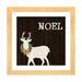 East Urban Home Wooden Deer w/ Wreath I by Andi Metz - Print Paper in Brown/Green/White | 24 H x 24 W x 1 D in | Wayfair