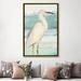 East Urban Home Heron on Seaglass II by Lanie Loreth - Painting Print Canvas/Metal in Blue/Green/White | 60 H x 40 W x 1.5 D in | Wayfair