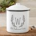 Personalization Mall Farmhouse Floral Kitchen Canister Metal in White | 4.5 H x 4.12 W x 4.12 D in | Wayfair 24040-M