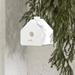 South Shore Dalya Decorative Bird House Resin in White/Blue | 11 H x 10 W x 10 D in | Wayfair 13816