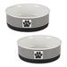 Design Imports Paw Patch Stripe Bowl Porcelain/Stoneware (dishwasher safe)/Ceramic | 6 W x 6 D in | Wayfair CAMZ14128