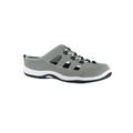 Women's Barbara Flats by Easy Street® in Grey Leather (Size 9 1/2 M)
