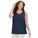 Plus Size Women's The Timeless Tank by Catherines in Navy (Size 3X)