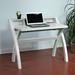 Wrought Studio™ Marmora Desk w/ Built in Outlets Wood in White | 34 H x 43 W x 23 D in | Wayfair 0B829397D2804088A68E11B455A28AB9