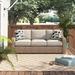 Beachcrest Home™ Danny 82.75" Wide Outdoor Wicker Patio Sofa w/ Cushions Wicker/Rattan, Resin in Brown, Size 35.5 H x 82.75 W x 36.75 D in | Wayfair