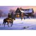 The Holiday Aisle® The Day Daddy Brought Home the Tree by Jack Sorenson - Wrapped Canvas Photograph Canvas in Blue/Brown | Wayfair