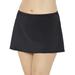 Plus Size Women's Chlorine Resistant A-line Swim Skirt by Swimsuits For All in Black (Size 18)