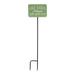 Arlmont & Co. Cublington Free Weeds Pull Your Own Outdoor Metal Garden Sign Metal in Green | 38.375 H x 10.875 W x 0.625 D in | Wayfair