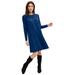 Plus Size Women's Knit Trapeze Dress by ellos in Evening Blue (Size 34/36)