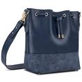 Expatrié Handbag Women Girls Blue SARAH Shoulder Bag Made of Vegan Synthetic Leather for Leisure & Work - Stylish & Sleek Crossbody Bag