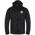 Celtic FC Official Gift Mens Shower Jacket Windbreaker Peaked Hood Black Large