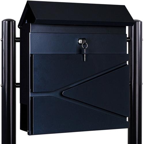 Stilista – Standbriefkasten Stahl mit Anthrazit Beinen 38 x 36 x 12 cm